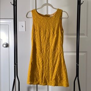 Mustard lace dress